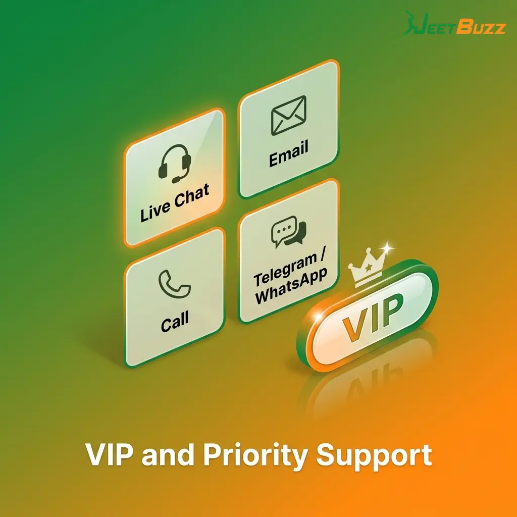 Jeetbuzz VIP priority support with dedicated account manager, faster response times and personalised assistance for high-tier members