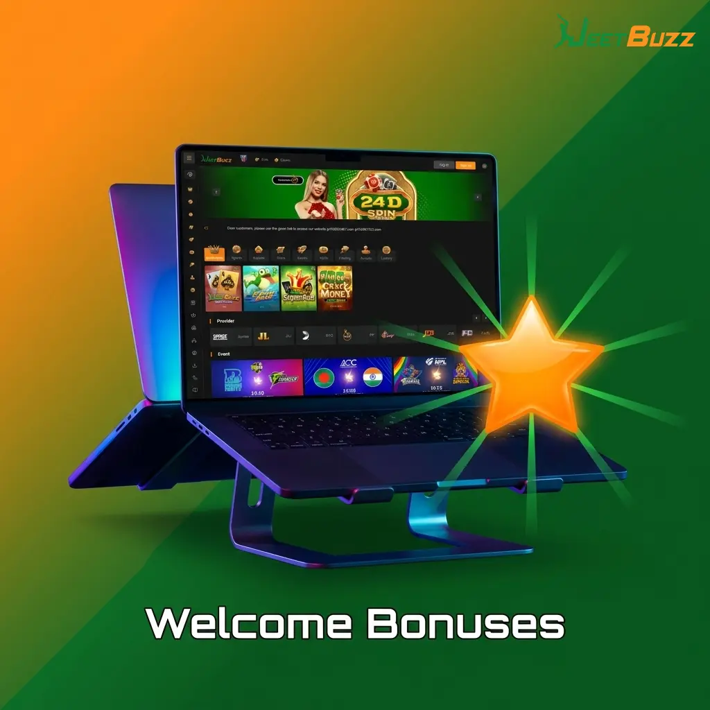 JeetBuzz welcome bonuses table showing free spins, 25% cashback, and 50% sports refund for Bangladesh players